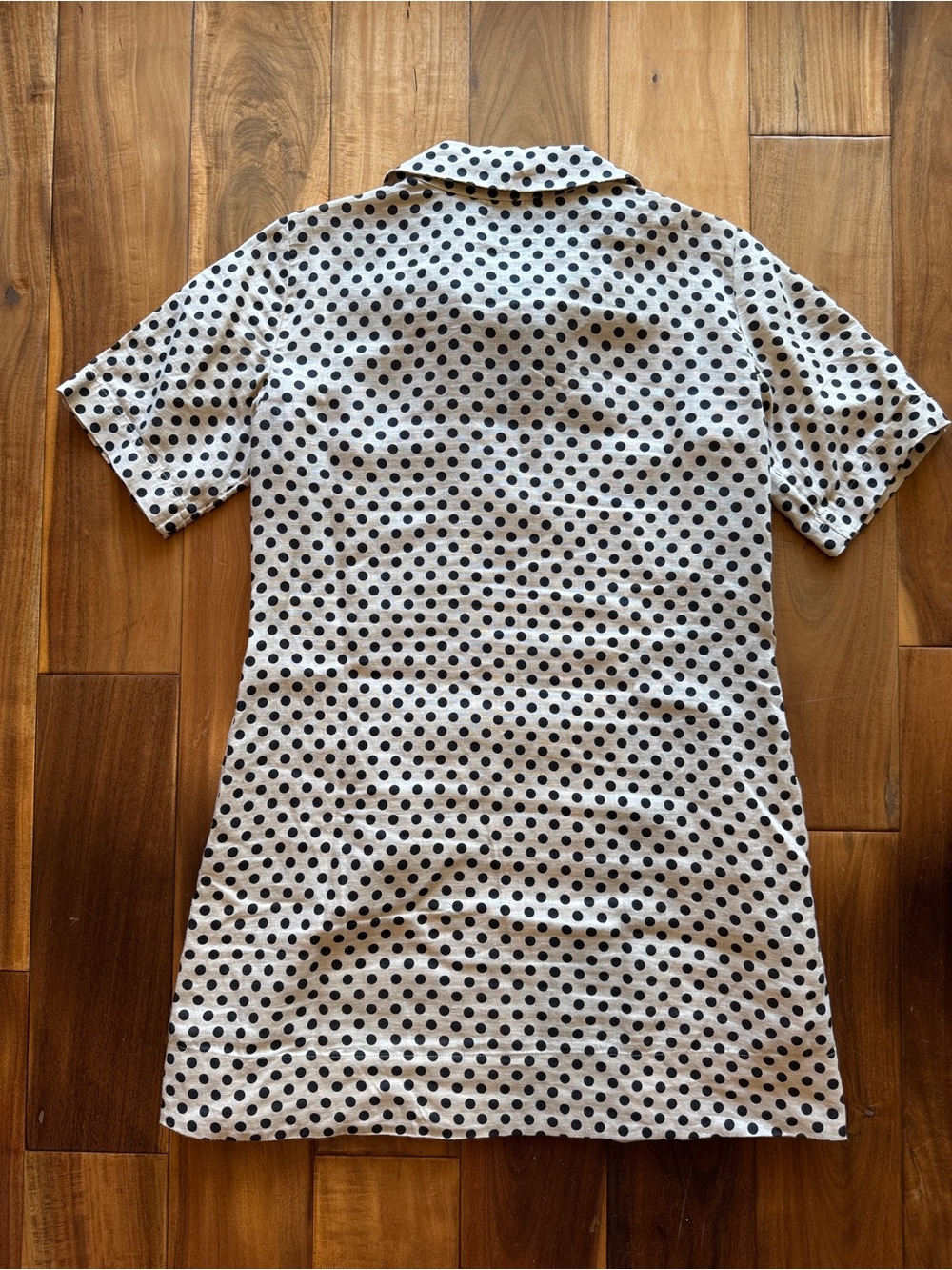 J. Crew tan Dress with Black Polka Dots - Picture 6 of 8